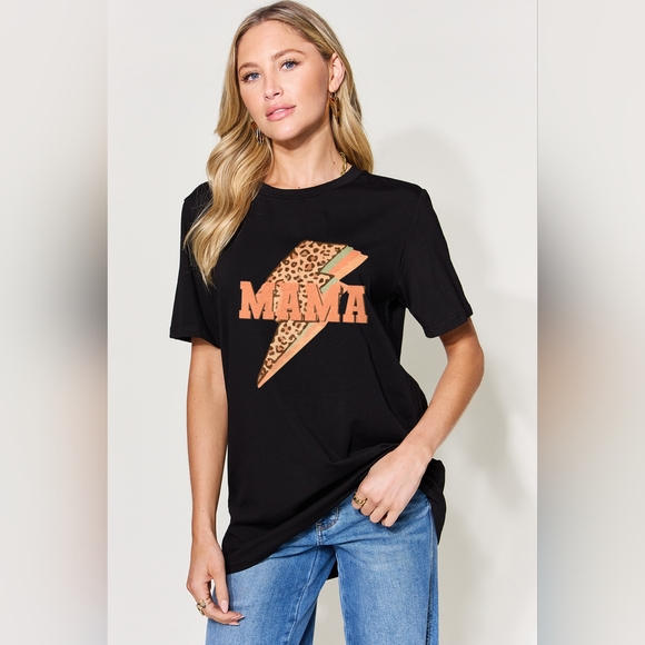 Simply Love Full Size MAMA Round Neck Short Sleeve T-Shirt - Picture 1 of 4